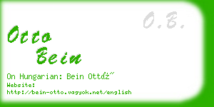 otto bein business card